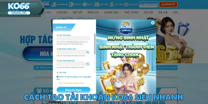 TRANG CHỦ 630 Đăng ký tài khoản KO66 để bắt đầu hành trình khám phá thế giới giải trí